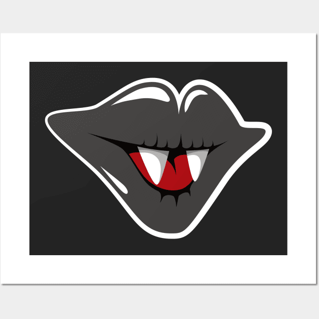 Vampire Lips Wall Art by dkdesigns27